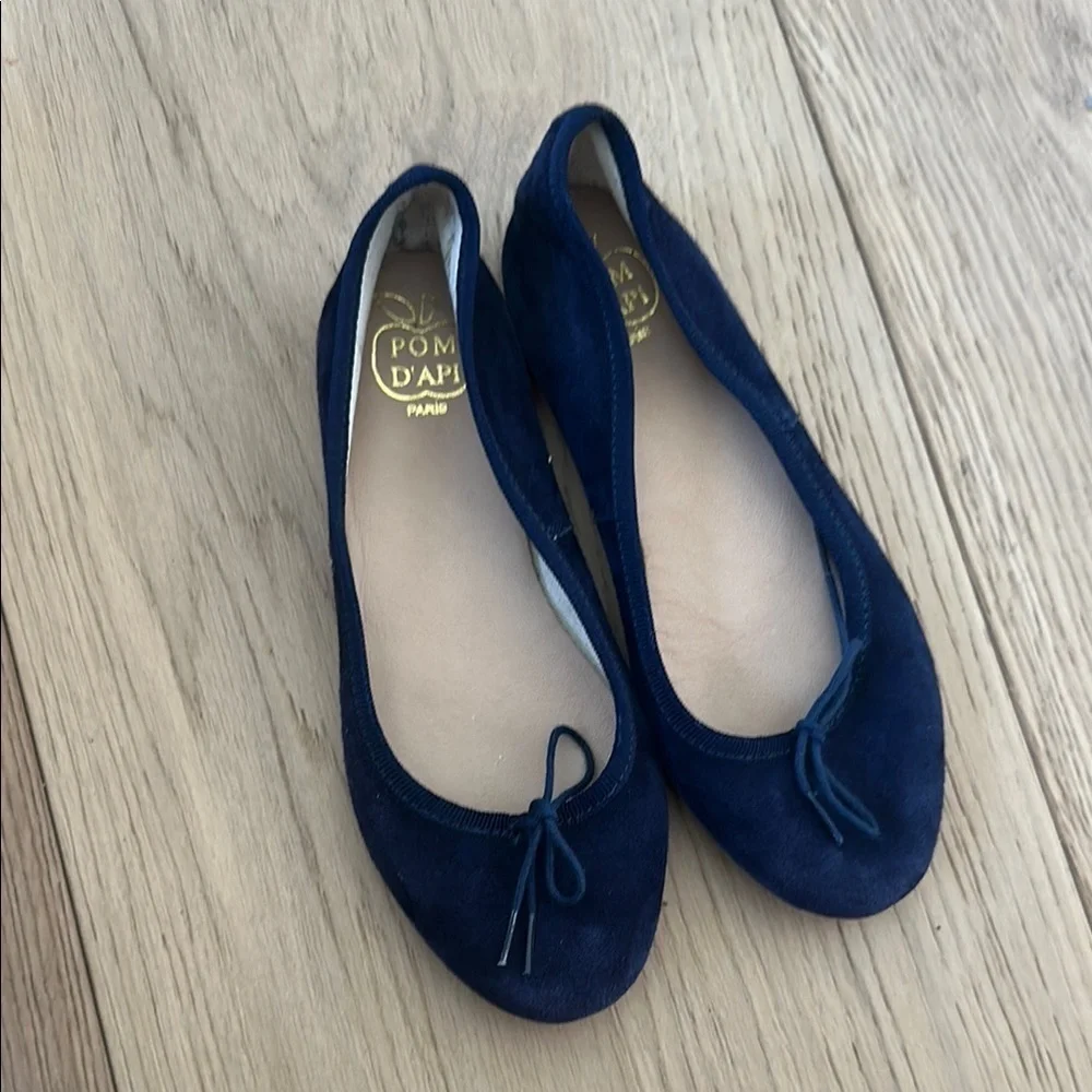 Pom D'Api girls Blue Ballet Flats leather 30